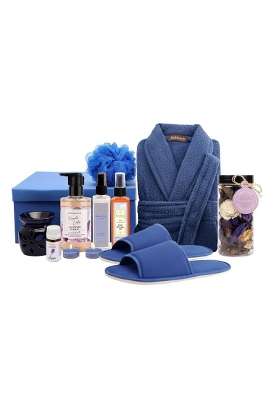 Bodyherbals De Stress Lavender Skincare Gift Set for Women and Men 9 Pcs Luxury Gift Box for Couples