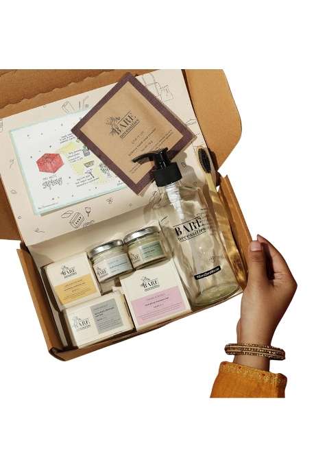 Bare Necessities Luxury Self Care Hamper Organic Skincare Gift Set Bath and Body Care Kit for Women and Men