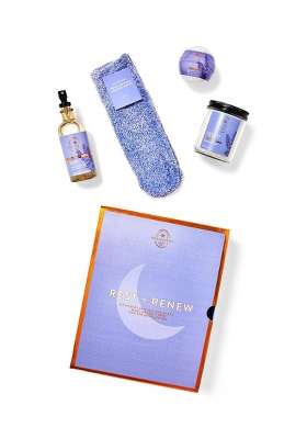 Bath and Body Works Lavender Vanilla Spa Gift Set Luxury Skincare and Bath Gift Set Set of 4