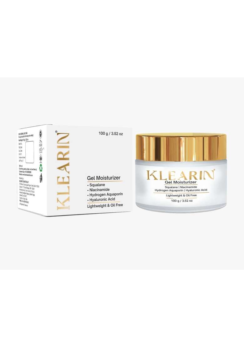 Klearin Skincare Gift Set with Gentle Cleanser Gel Moisturiser Night Repair Serum Headband Hamper - Indya