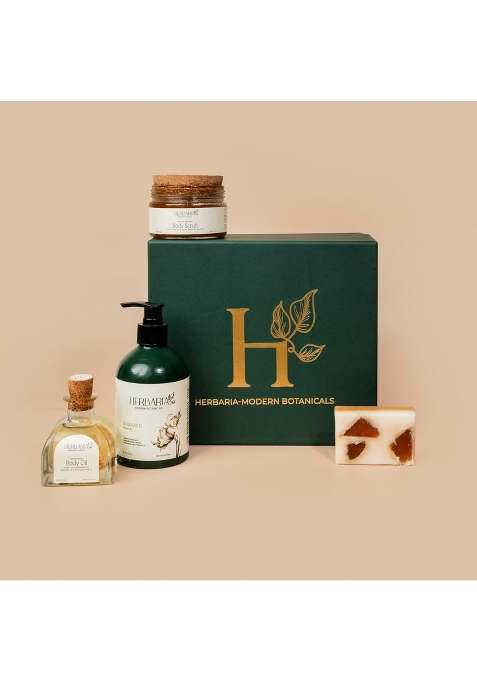 Herbaria Ageless Elegant Ritual Gift Box Luxury Skincare Set with Shower Gel 400ML Body Oil 100ML Soap Bar