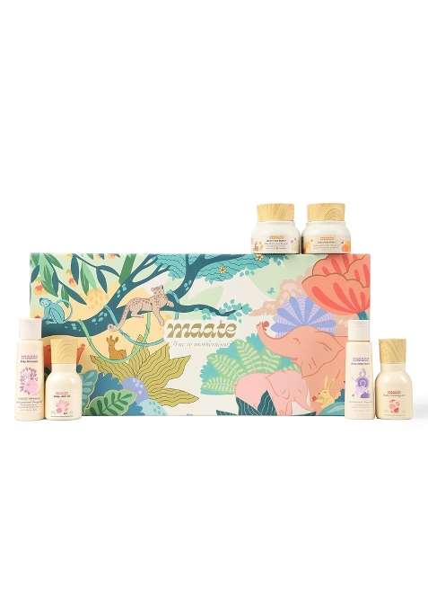 Maate Beige Baby Skincare Wellness Box 6 Skincare and Haircare Newborn Baby Kit