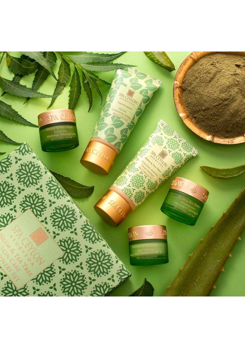 Spa Ceylon Neem and Tea Tree Skin Care Discovery Set Travel Size Face Care Set - Indya