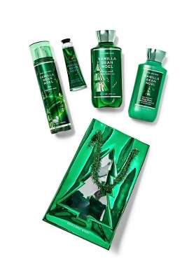 Bath and Body Works Vanilla Bean Noel Gift Set Luxury Skincare and Bath Gift Set Set of 4