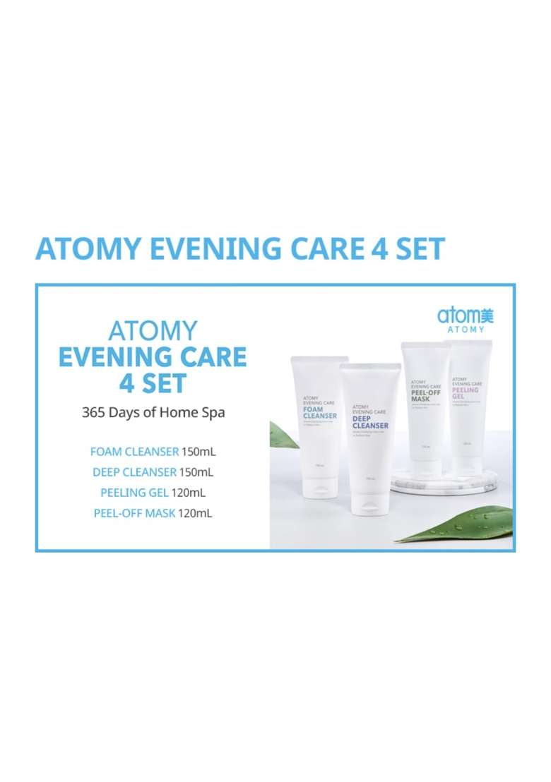 Orielle White Atomy Evening Care Skincare Set Deep Cleanser Foam Cleanser Peeling Gel Peel Off Mask - Indya