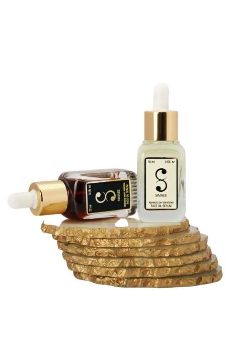 Simree AM PM Face Oil Serum Duo Gift Set Advanced Day Energizing Plus Intensive Night Renewal