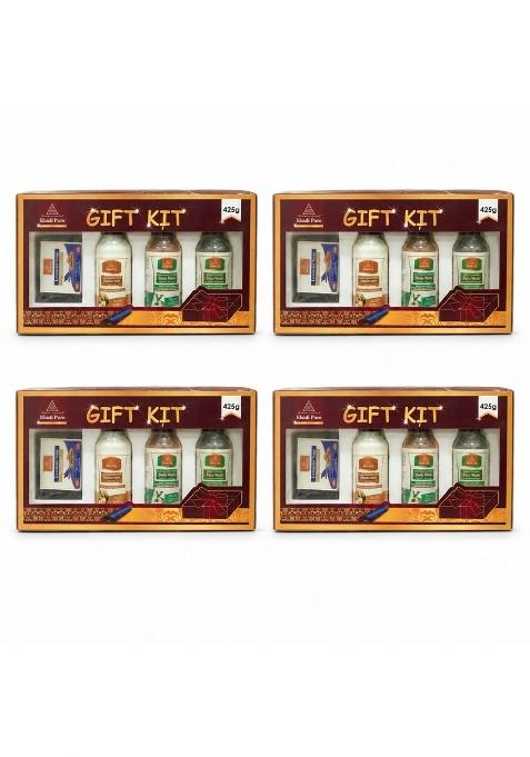 Khadi Pure Personal Care Gift Kit Aloe Vera Face Wash Peach and Avocado Moisturizer Pack of 4