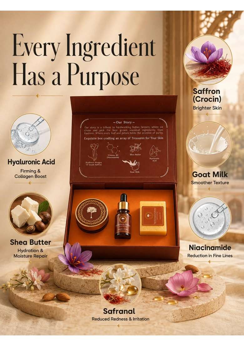 The Farmhands Collective Ayurvedic Skincare and Handmade Soap Gift Set for Women - Indya
