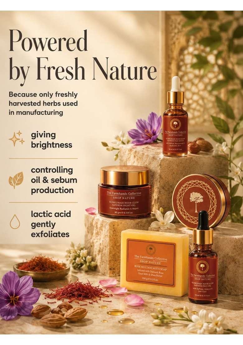 The Farmhands Collective Ayurvedic Skincare and Handmade Soap Gift Set for Women - Indya