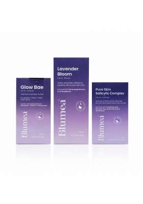 Blumea Ultimate Pure Rice and Lavender Skincare Combo Pure Rice Lavender Serum Plus Pure Skin Pack of 3