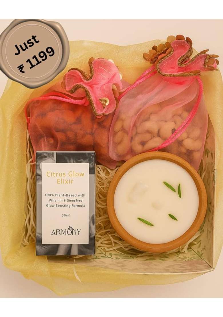 Armony Golden Glow Hamper Natural Skincare Gift Set with Brightening and Nourishing Products Pack of 2 - Indya