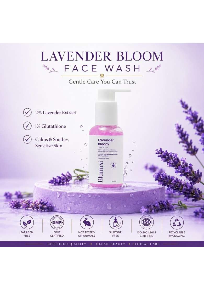 Blumea Triple Serum Glow Lavender Skincare Combo Rice Glow Face Serum Plus Lavender Bloom Face Pack of 3 - Indya