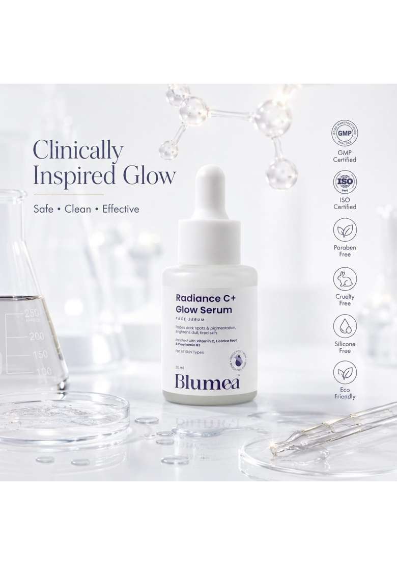 Blumea Triple Serum Glow Green Skincare Combo Radiance C Plus Glow Face Serum Plus Lavender Bloom Pack of 3 - Indya