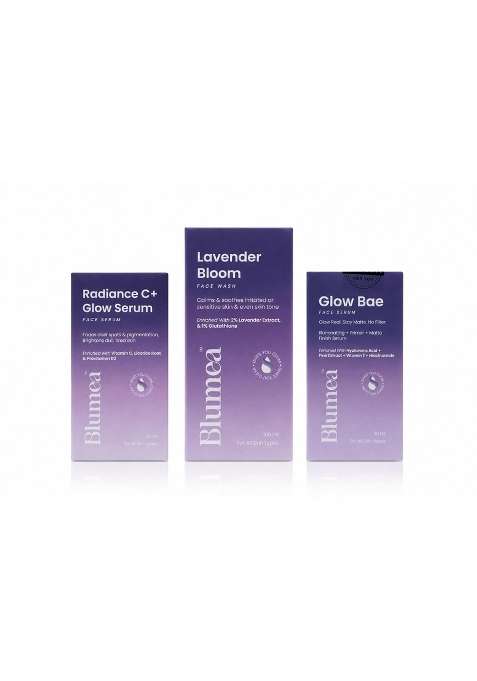 Blumea Triple Serum Glow Green Skincare Combo Radiance C Plus Glow Face Serum Plus Lavender Bloom Pack of 3