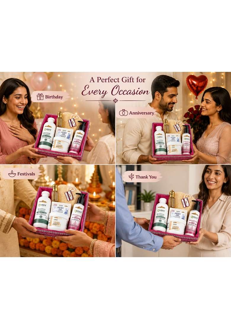 Queen Temple Khadi India Premium Beauty and Personal Care Gift Hamper for Women - Indya