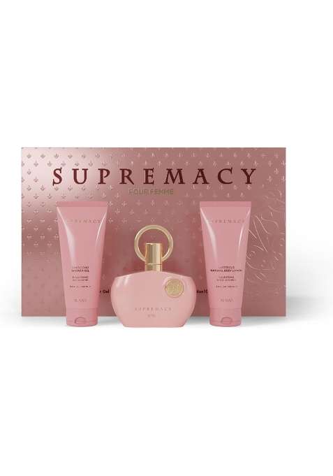 Afnan Gift Set Supremacy Pink Eau De Parfum Plus Shower Gel Plus Body Lotion Perfume Gift Set for Women 300ML