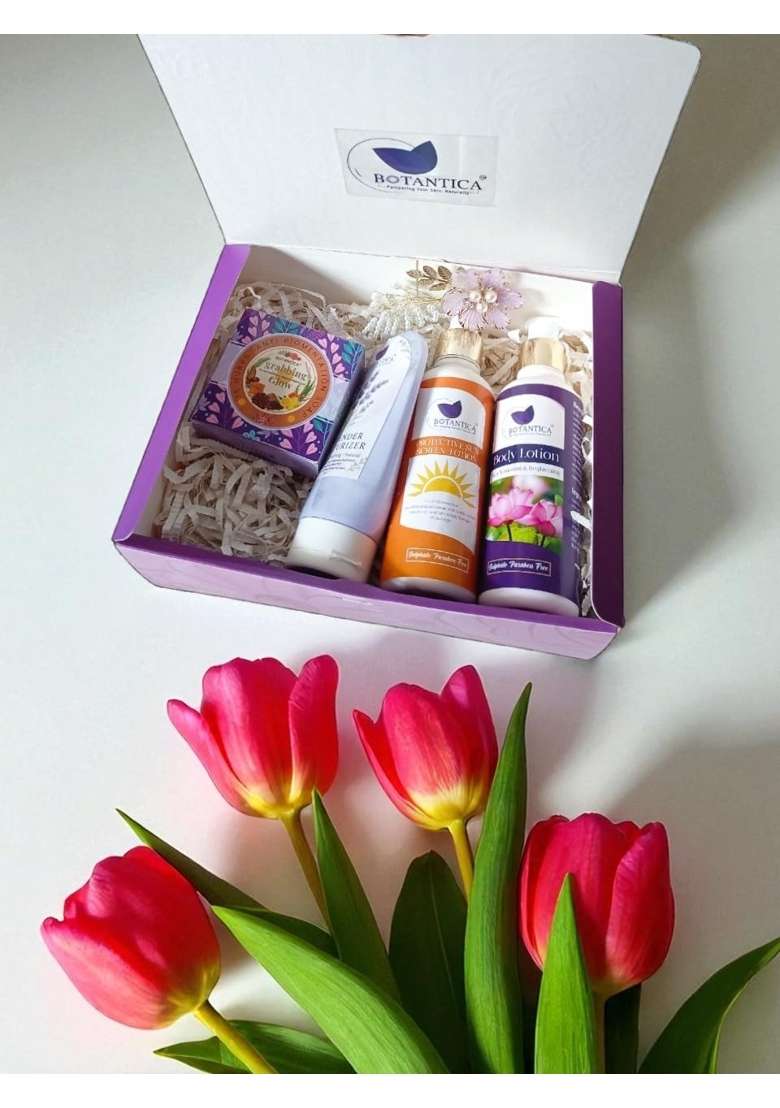 Botantica Morning Bloom Gift Box Gift Set for Face and Body Pack of 4 - Indya
