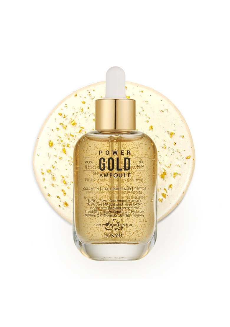 Eunyul Power Repair Gold Ampoule 50ML Korean Skincare Cosmetics 24K Gold Serum and Propolis Skin Care for Skin - Indya