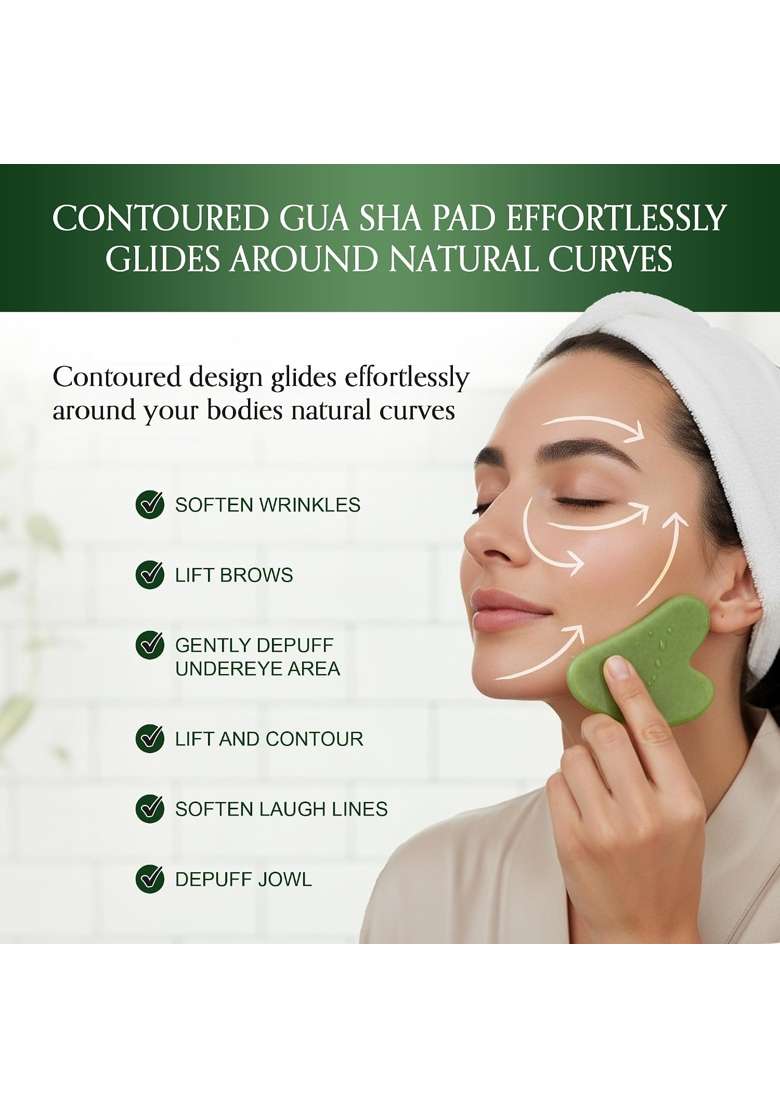 Flexfinity Gua Sha Face Tools and Jade Roller for Skincare Reduce Puffiness and Improve Wrinkles Set of 2 - Indya