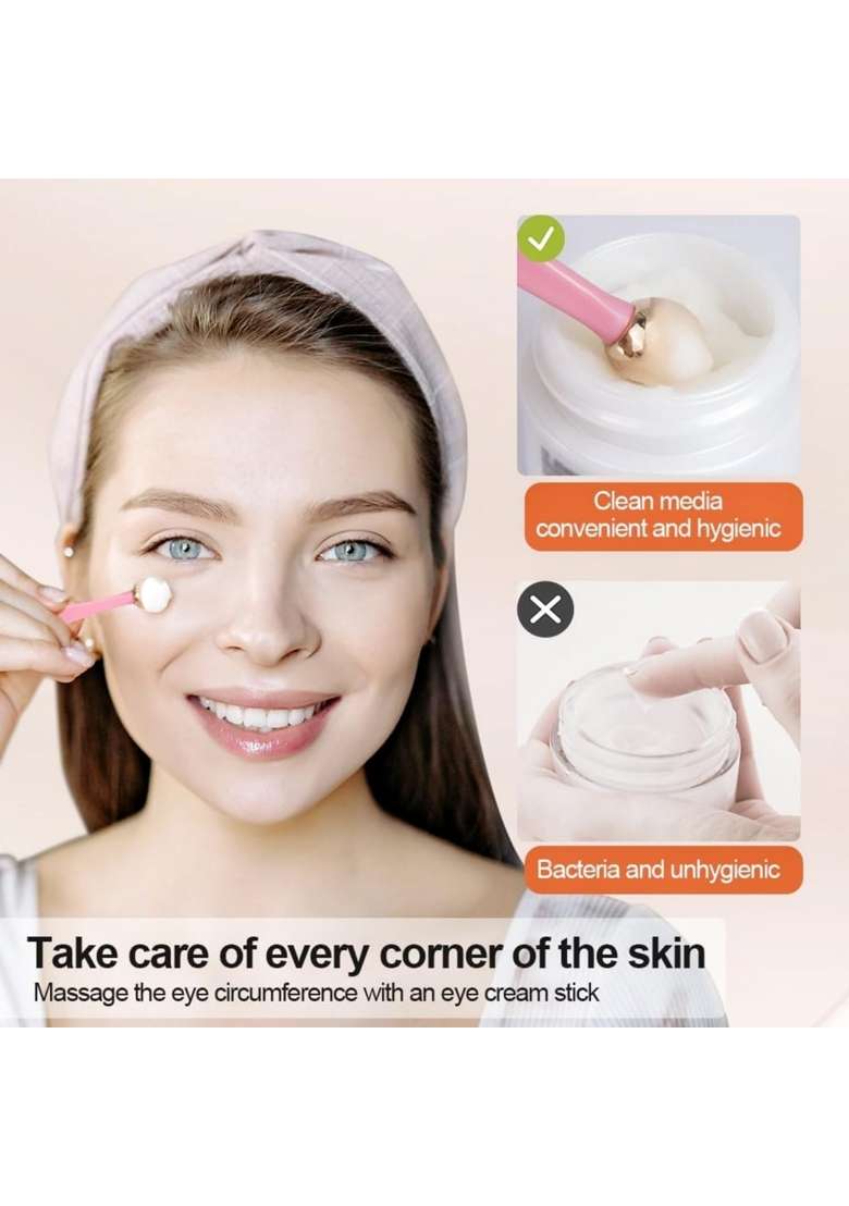 Orcleena 3D Face Roller Metal Facial Massager Face Sculpting Gua Sha Massage Tool for Eye Skin Care Reducing - Indya