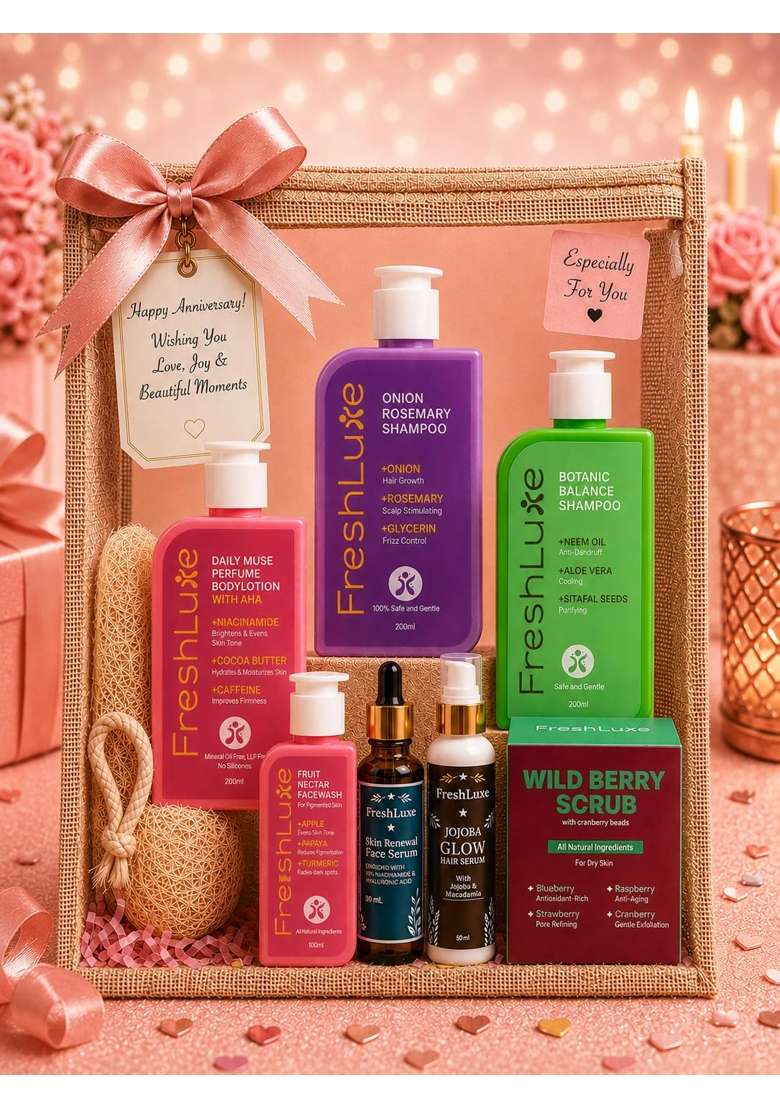 Freshluxe Anniversary Gift Hamper for Women Wedding Hamper for Wife - Indya