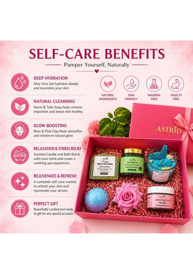 Astrid Luxury Self Skin Care by Astrid Ocean Blue Fragrance Aloe Vera Gel Neem Soap Bath Bomb - Indya