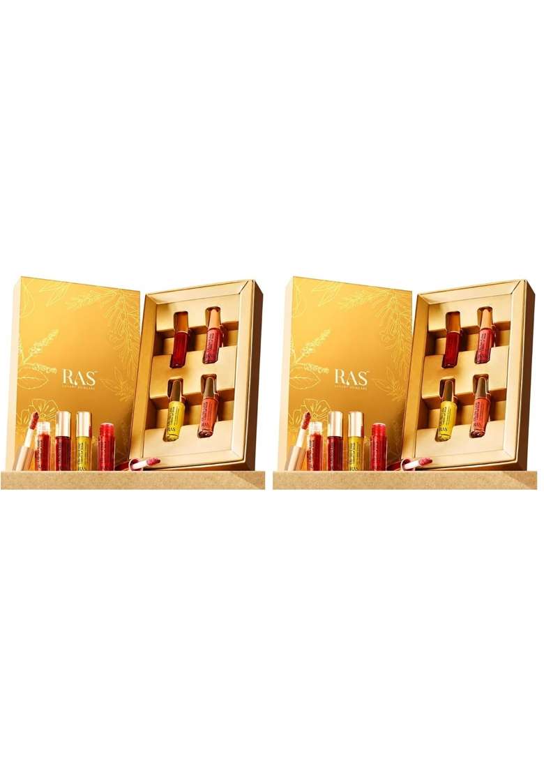 RAS Luxury Oils Tinted Lip Balm Miniature Gift Shades Lip and Cheek Tint Set of 4 - Indya