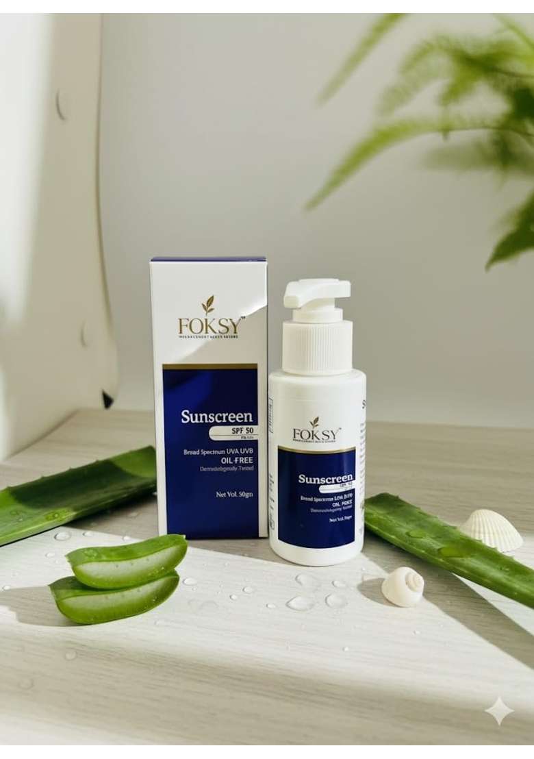 Foksy Premium Skin Beauty Care Gift Set with SPF 50 Sunscreen 50GM Face Wash 100ML Face Serum 30ML - Indya