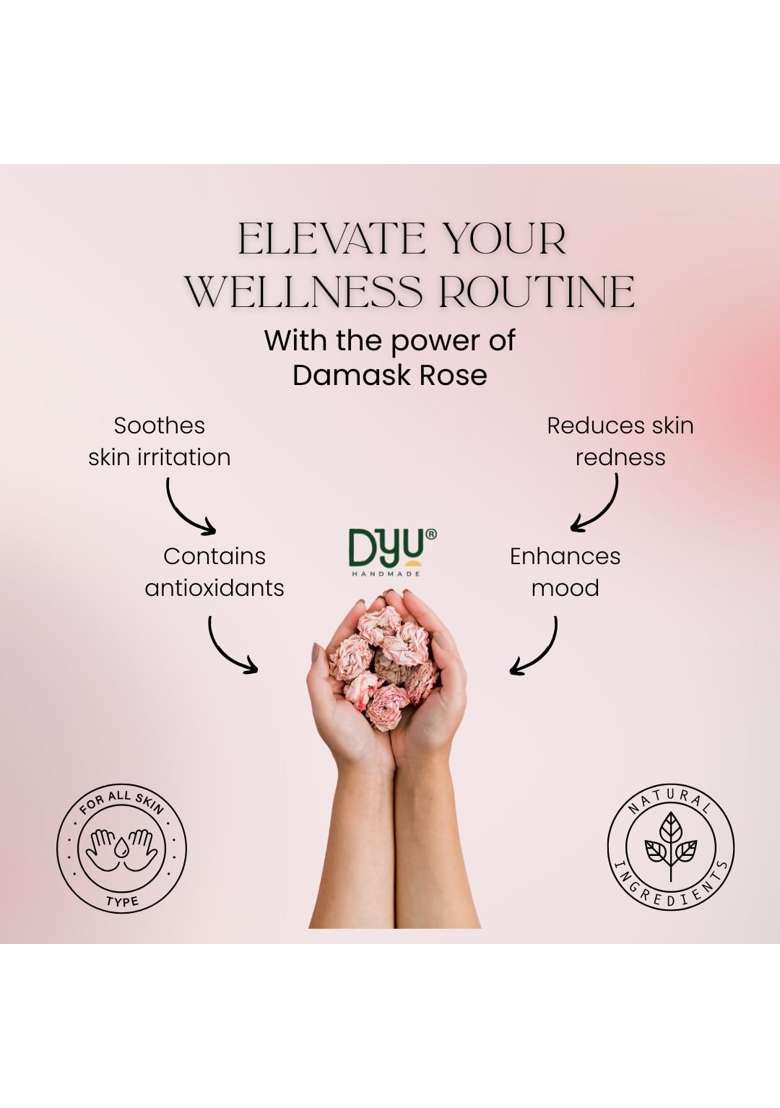 DYU Handmade Rose Glow Luxury Bath and Body Care Gift Set Detan Face Scrub Pack of 4 - Indya