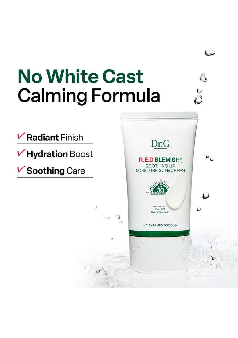 Dr G R E D Blemish Soothing Up Sun 50ML Sunscreen Korean Sunscreen with No White Cast - Indya