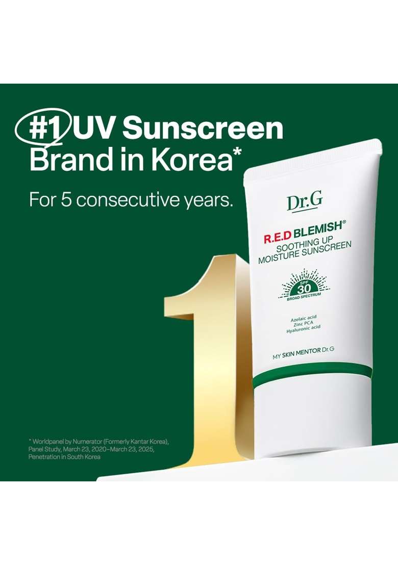 Dr G R E D Blemish Soothing Up Sun 50ML Sunscreen Korean Sunscreen with No White Cast - Indya