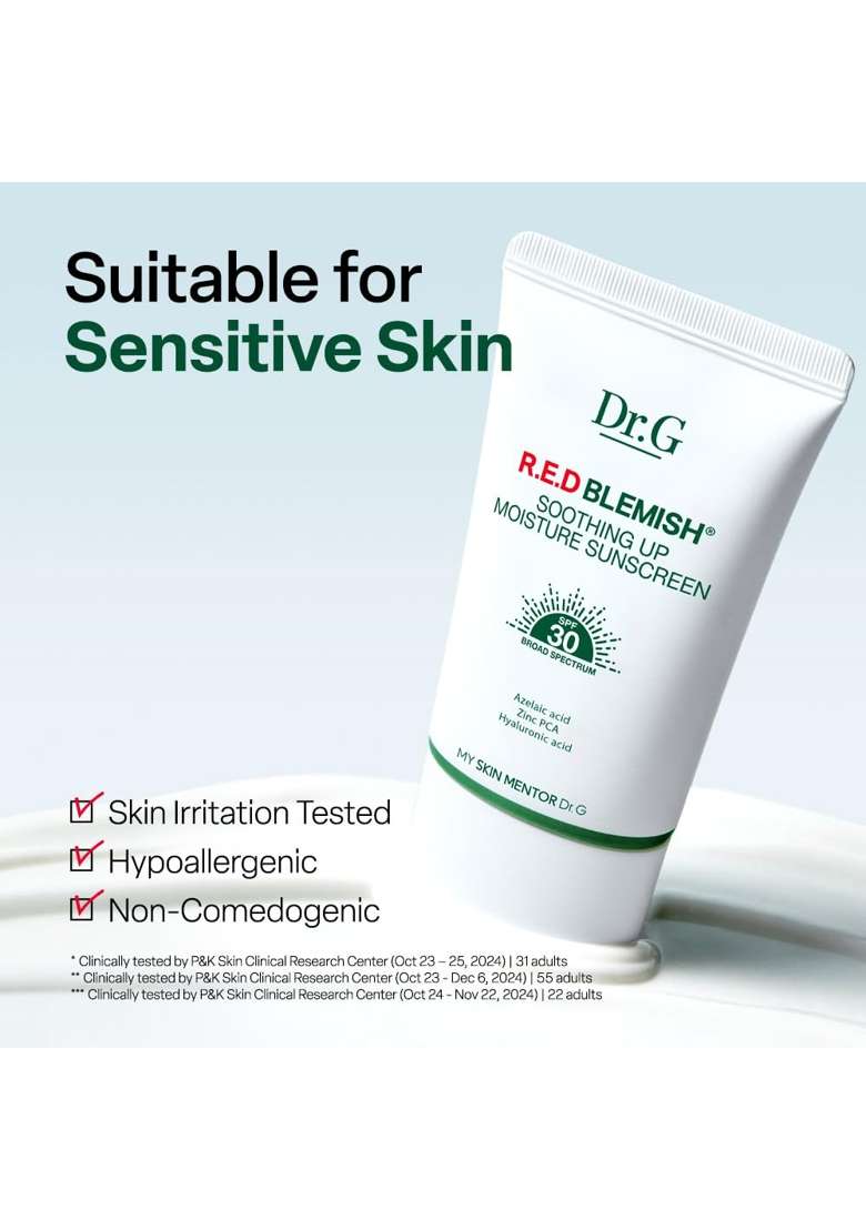 Dr G R E D Blemish Soothing Up Sun 50ML Sunscreen Korean Sunscreen with No White Cast - Indya