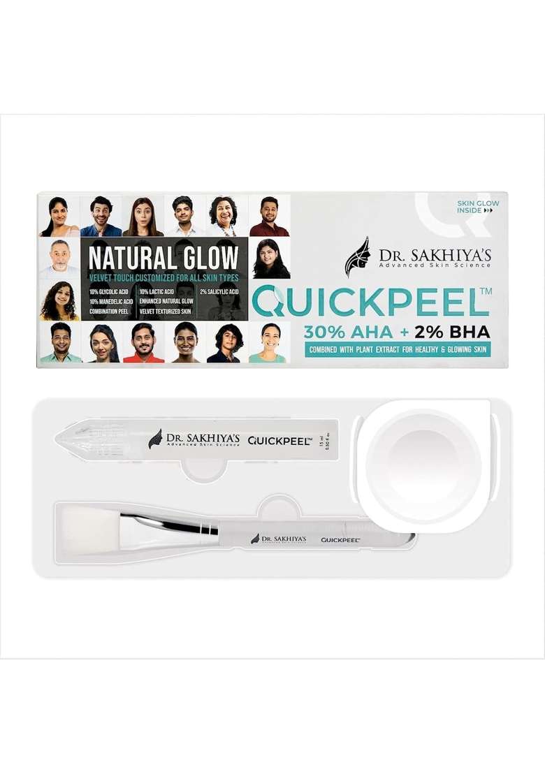 Dr Sakhiyas Skin Care Combo Quickpeel Niacinamide Vitamin C Sunscreen - Indya