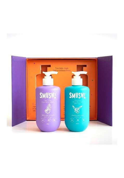 Smush Hair and Body Gift Box Coconut Shampoo 400ML Plus Kokum Body Wash 400ML