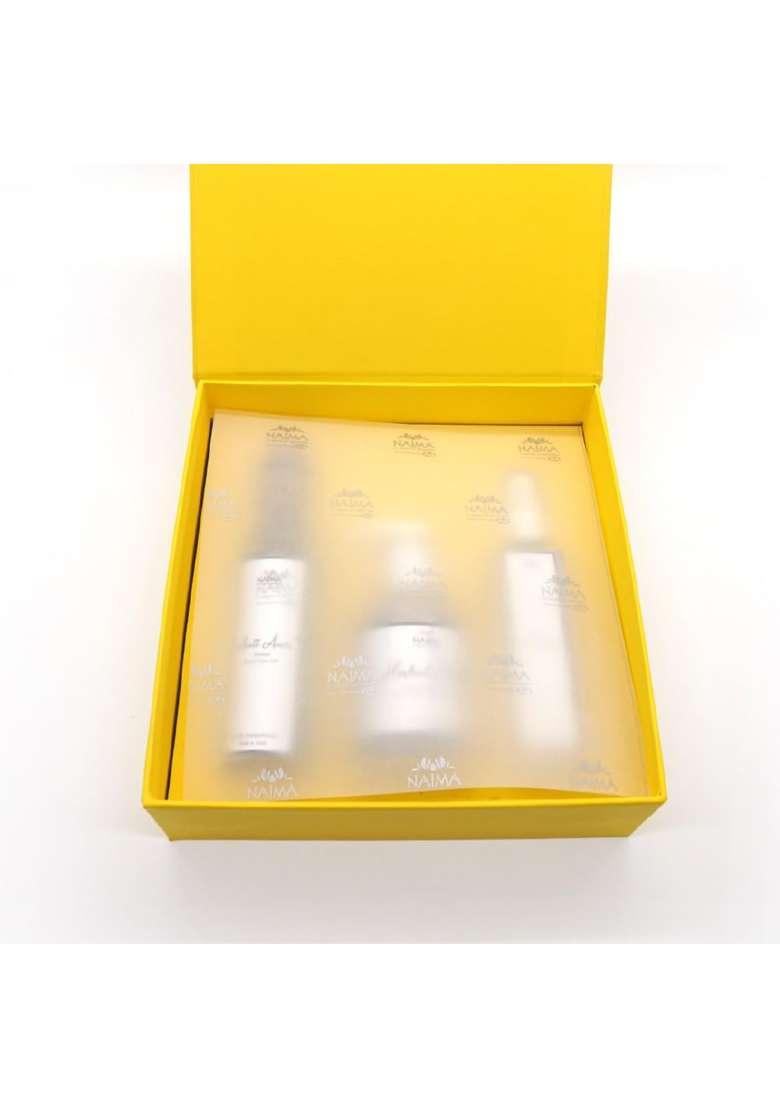 Naima Clarifying Facial Care Gift Box Quirky Series with Anti Acne Face Oil 100ML Herbal Detox Facewash 150ML - Indya