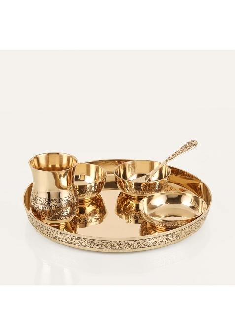 The Healing Store Bronze Kansa Solid Dinner Set Matte Finish