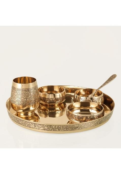 The Healing Store Bronze Kansa Solid Dinner Set Matte Finish