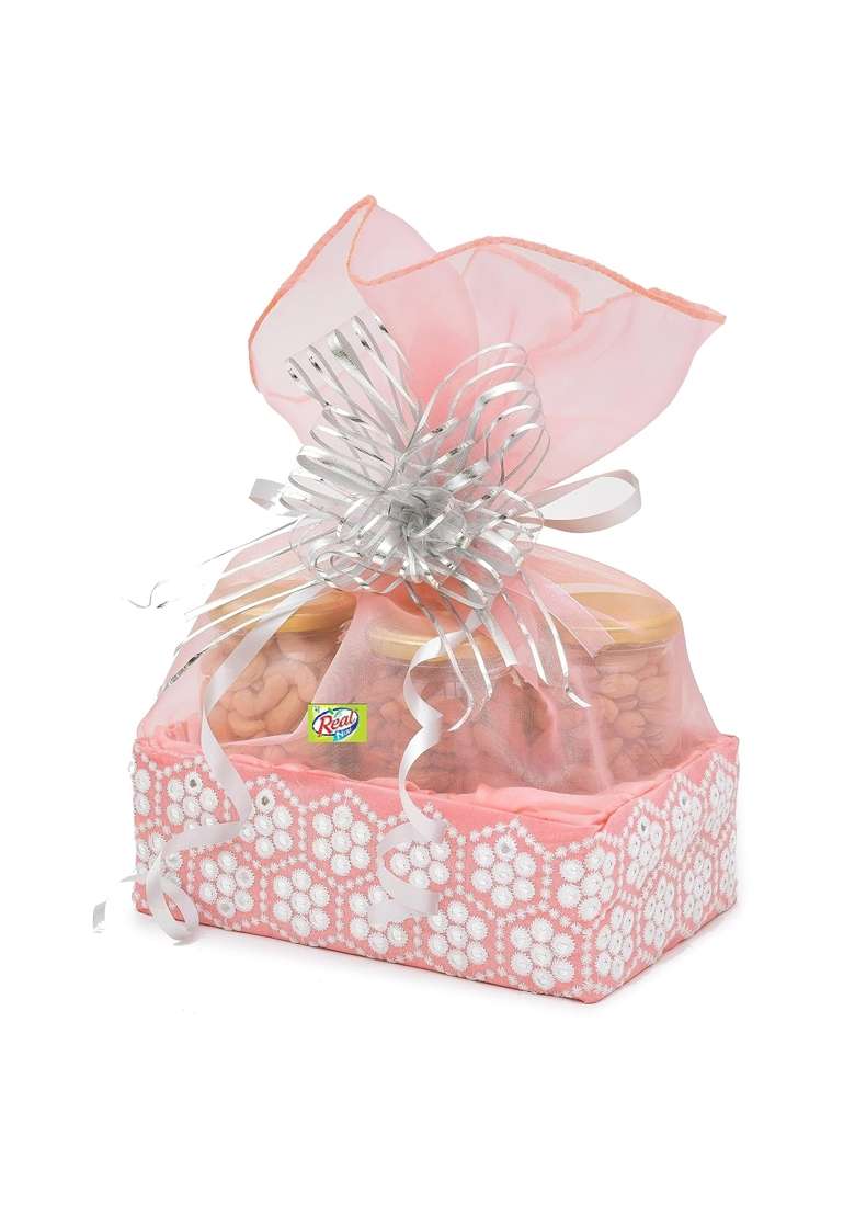 VT REAL Nutri Dry Fruits Gift Hamper Gift Basket Box Combo Pack Dry Fruit and Nut Square Gift Box - Indya