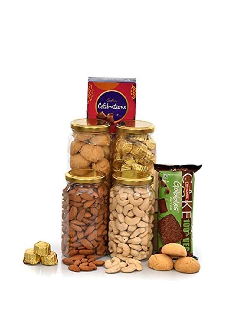 Nutri Miracle Rose Dry Fruits Gift Box for Holi and Lohri Festive Treat Pack for Family and Corporate Gifting - Indya