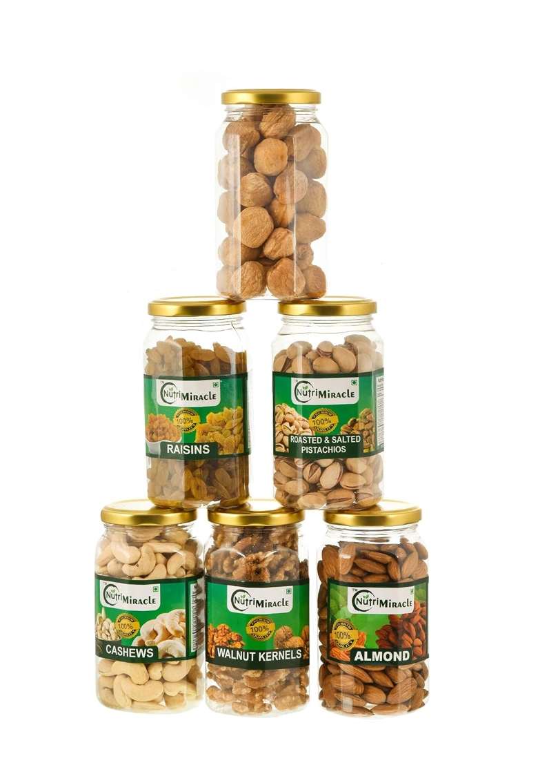 Nutri Miracle New Year Dry Fruits Gift Box Celebration Hamper for Office and Home - Indya