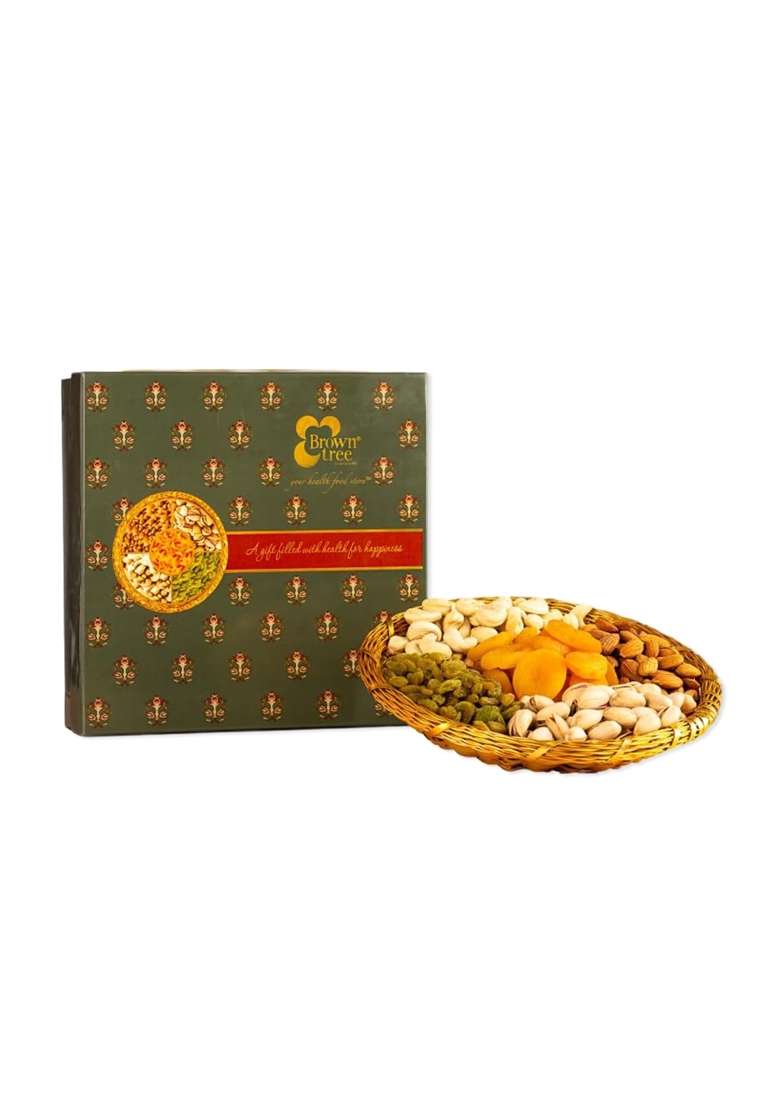Browntree Wire Mesh Dry Fruits Basket 9 Inch Cashew Almonds Raisins Pista Apricots - Indya