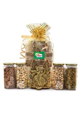 VT REAL Nutri Dry Fruit and Nut and Radha Krishan Ji Show Peace Gift Box Pack Hamper Diwali Rakhi Christmas