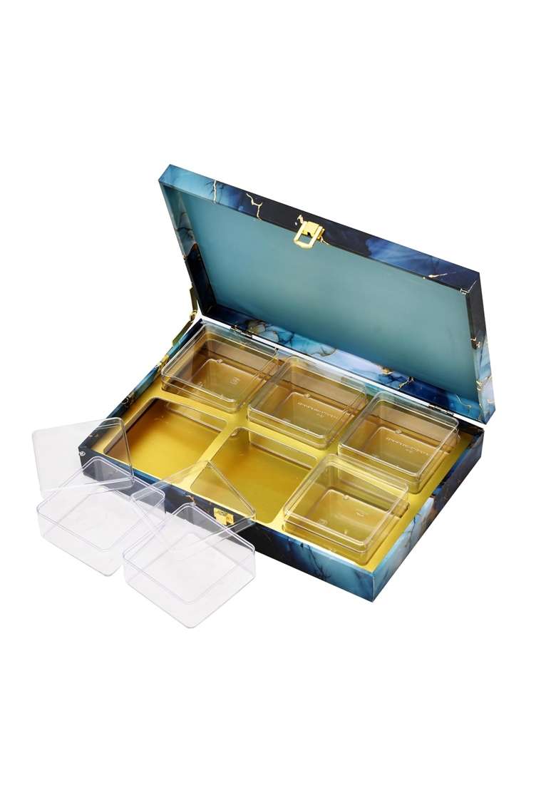 LINE N Curves Blue Designer Gift Box Wedding Gift Box Pack of 20 - Indya