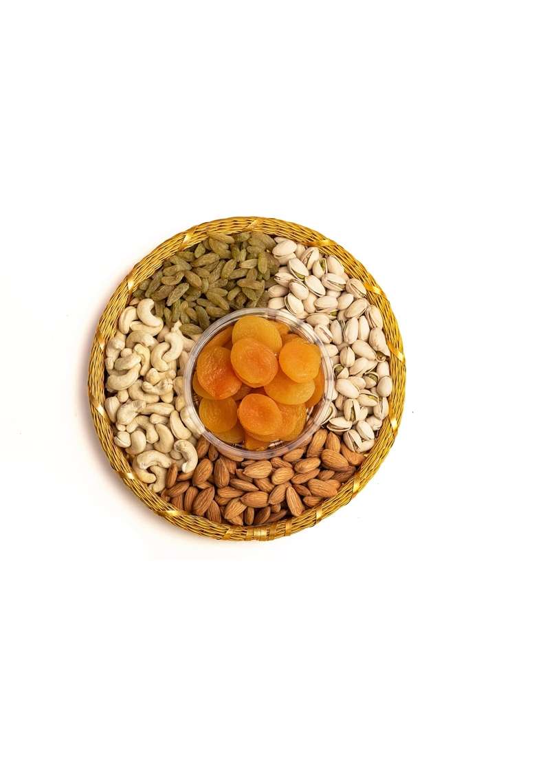 Browntree Wiremesh Inch 5 in 1 750G Unique Dry Fruit Gift Hamper - Indya