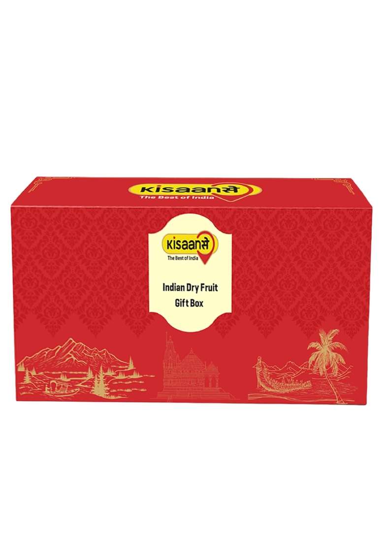 Kisaansay Indian Dry Fruit Gift Box Kashmiri Mamra and Walnuts - Indya