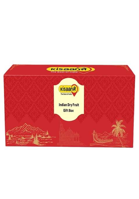 Kisaansay Indian Dry Fruit Gift Box Kashmiri Mamra and Walnuts