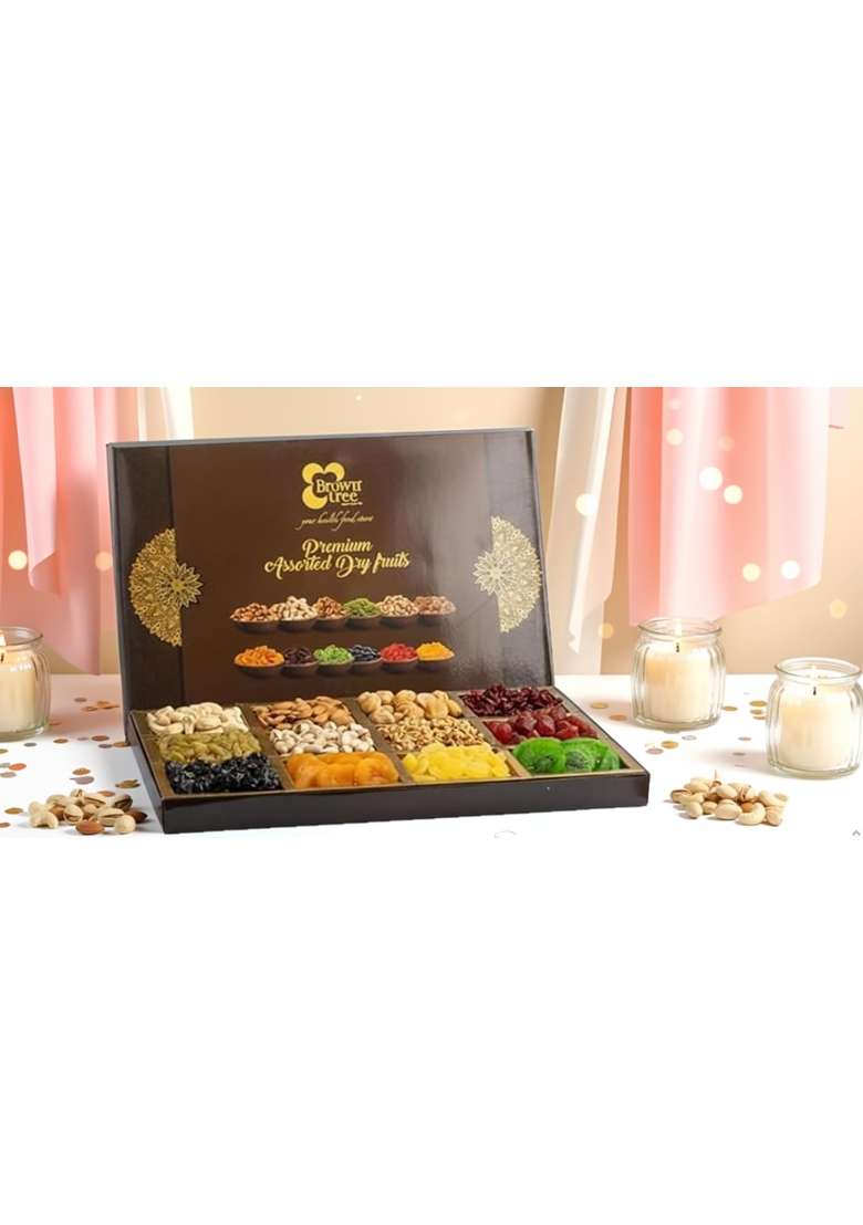 Browntree Premium 12P 1000Gms Premium Dry Fruit Gift Hamper - Indya