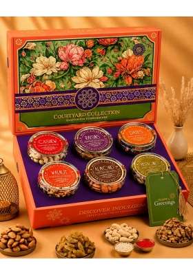 Hyperfoods Bhai Dooj Gift Set for Brother and Dryfruits Courtyard Collection
