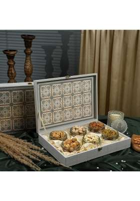 Sonature Multicolour Square Design Dry Fruit Premium Gift Box Premium Gift Hamper Pack of 6