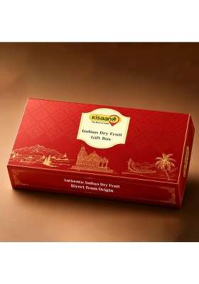 Kisaansay Red Indian Dry Fruit Gift Box 750 G Festive Dry Fruit Gift Pack of 3